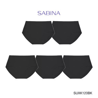 สินค้า Sabina กางเกงชั้นใน (Set 5 ชิ้น) (ทรงHalf) รุ่น Soft Collection Seamless รหัส SUXK120BK สีดำ