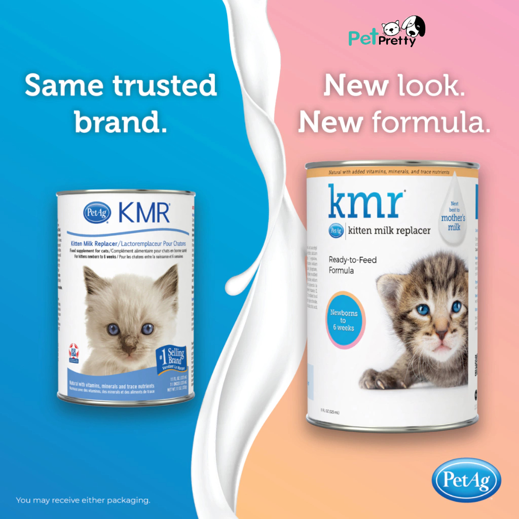 โฉมใหม่ KMR® Kitten Milk Replacer Liquid นมสำหรับลูกแมว แบบน้ำ 11 oz