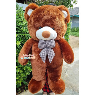 🐻ตุ๊กตาหมีเท็ดดี้🐻 จัมโบ้ ผู้ดีสก็อต ขนาด1เมตร ขนปุย ตัวใหญ่สุดๆ ขายดี มาก