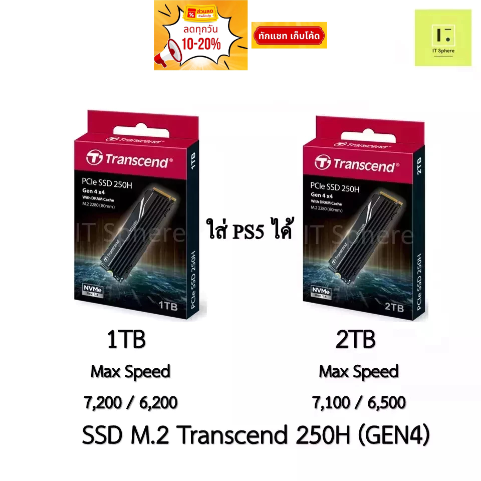 PS5 実働・Transcend MTE250H 2TB NVMe SSD PS5 実働・Transcend MTE250H 2TB NVMe SSD Transcend M.2 SSD
