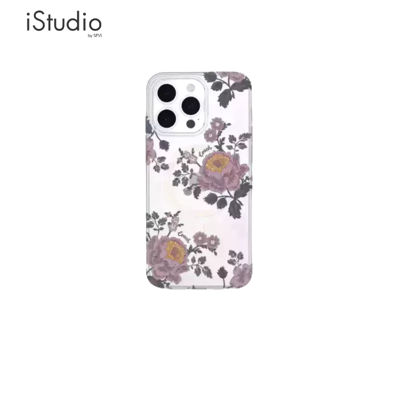 Coach Protective Case Moody Floral/Pruple/Glitter/Clear เคส iPhone