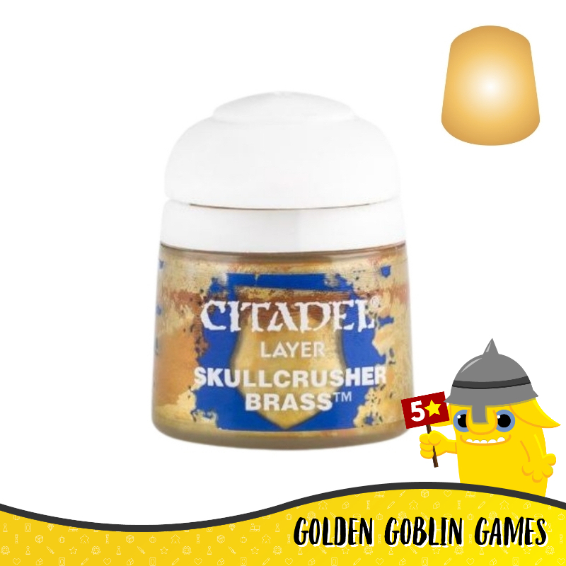 Citadel Layer Farbe: Skullcrusher Brass – 12 Ml Acrylfarbe Für Miniaturen