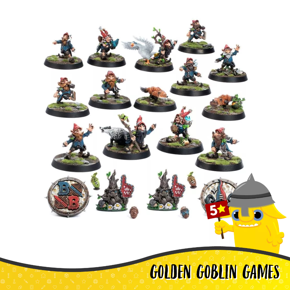Blood Bowl – Équipe De Gnomes Glimdwarrow Groundhogs – 102 Pièces, 14 Bases 32 Mm, Non Peinte, à Assembler – Jeu De Société (Games Workshop)