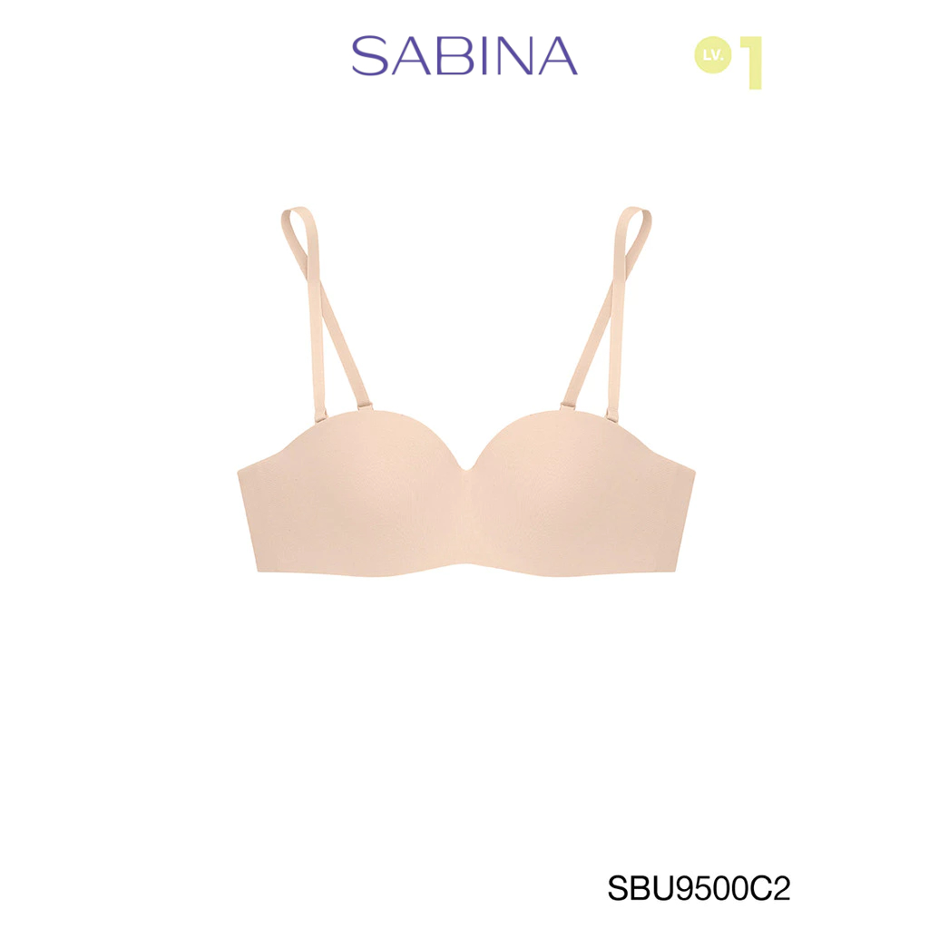 Sabina Pretty Perfect Level 1 เสื้อชั้นใน เกาะอก ไร้โครง รหัส SBU9500C2 – สีเนื้ออ่อน