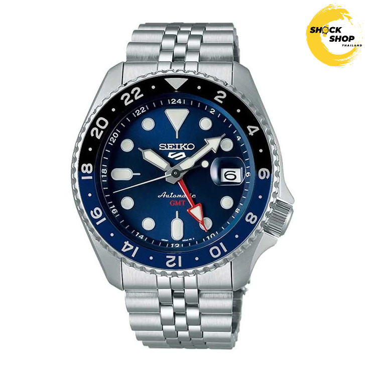ประกันศูนย์ 3 ปี SEIKO 5 SPORTS AUTOMATIC G.M.T นาฬิกาข้อมือผู้ชาย (ไซโก) รุ่น SSK003K ขนาด 42.5 mm สีน้ำเงิน