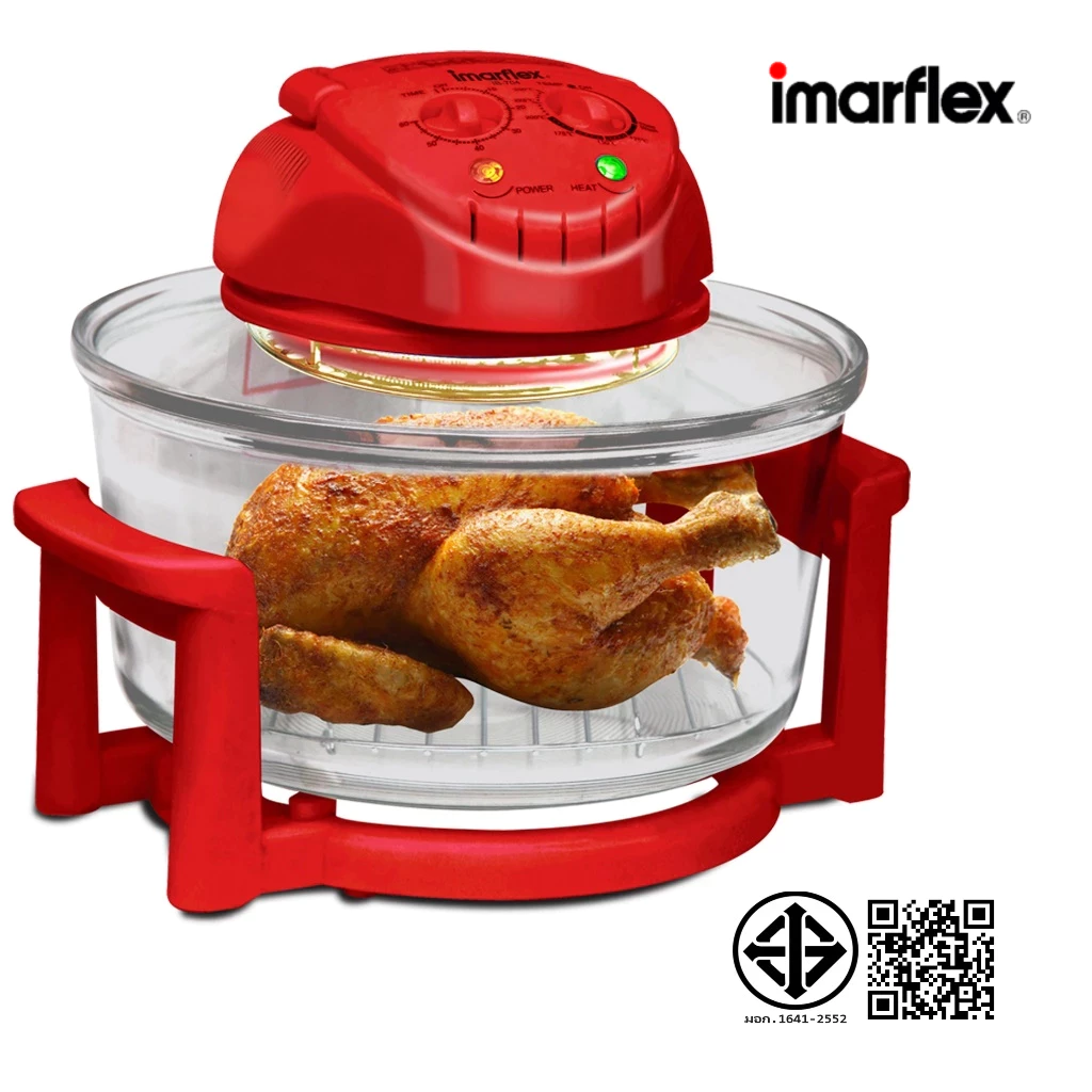 Imarflex หม้ออบลมร้อนโถแก้ว ขนาด 12 ลิตร รุ่น IB-704