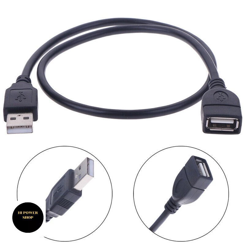 hi.power.shop สายต่อ USB USB 2.0 Extension Cable Lead A Male Plug To ...