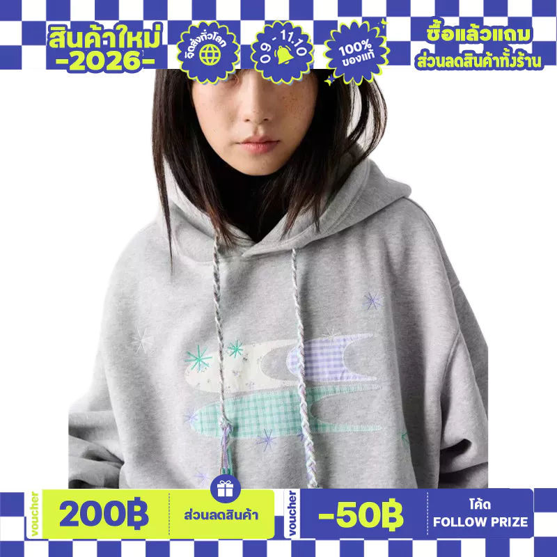 【เป็นของแท้ 100%】 Crying Center เสื้อสเวตเตอร์/เสื้อฮู้ด Patchwork ...