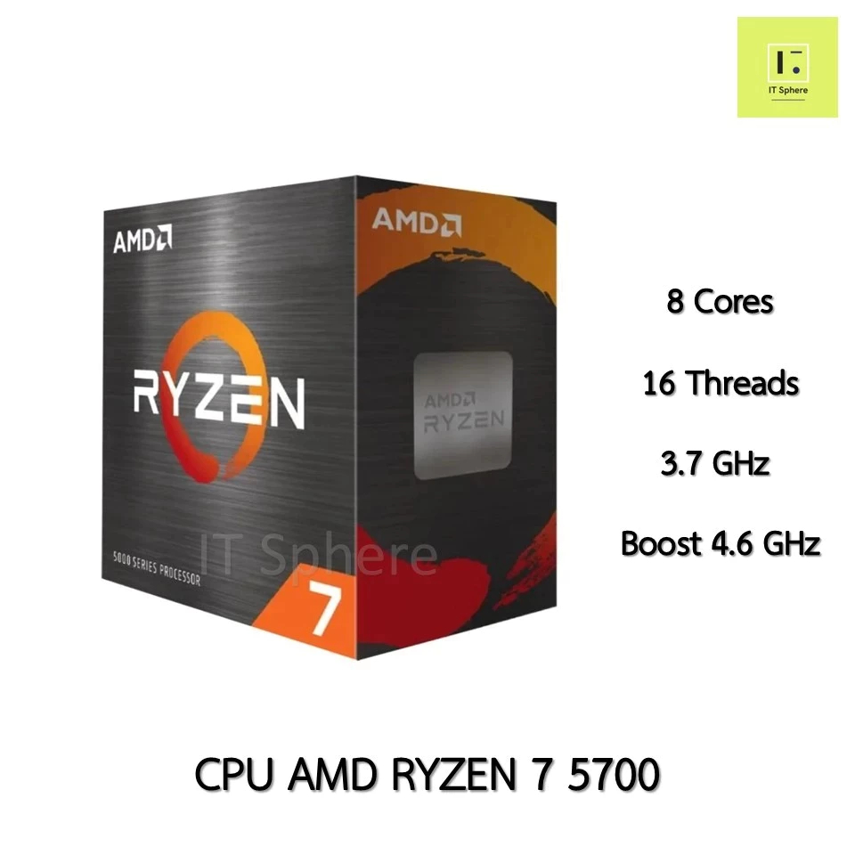 CPU AMD R7 5700 AM4 Ryzen7 ซีพียู เอเอ็มดี R7 5000 series processor ...
