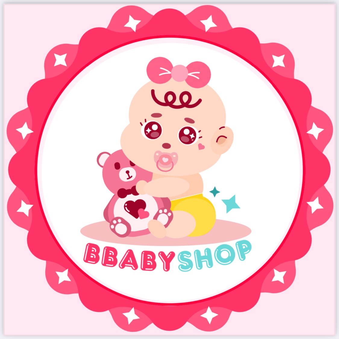 โลโก้ร้าน B.Babyshop ของใช้เด็กราคาถูก