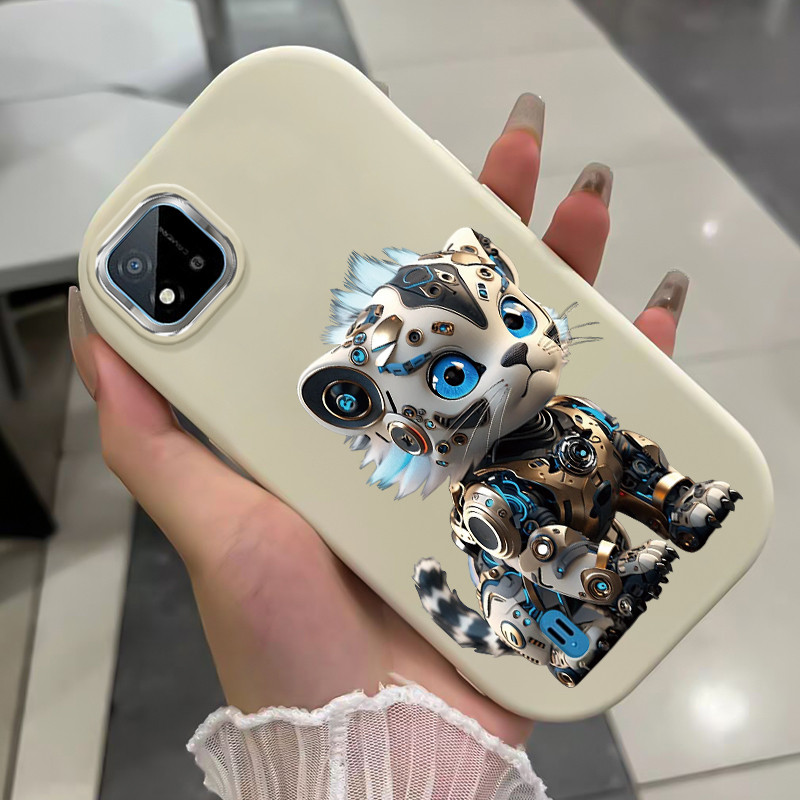 เคสสำหรับ Realme C20 C20A C11 2021 เคสโทรศัพท์เสือเครื่องกลกัน