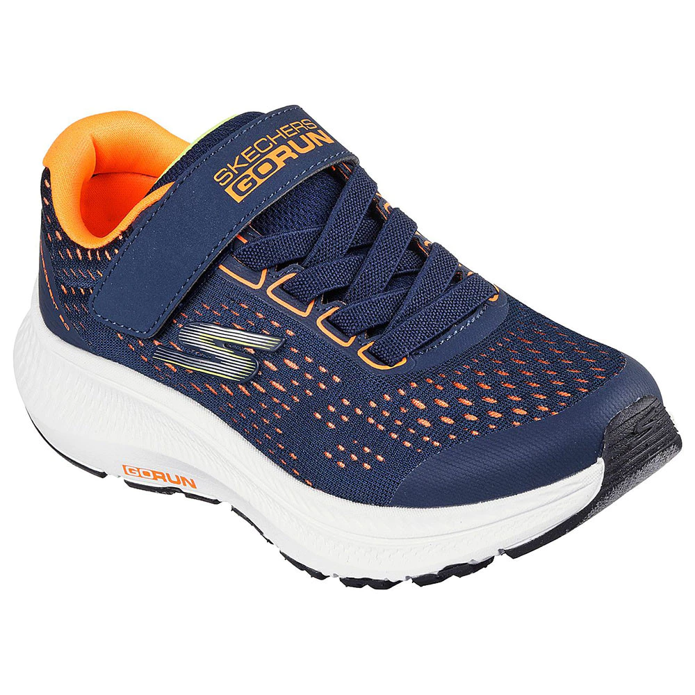 Skechers รองเท้าวิ่งเด็กผู้ชาย รุ่น GOrun Consistent 2.0 Kexlux - 405045L-NVOR พร้อมพื้นรองเท้า Air-Cooled Goga Mat