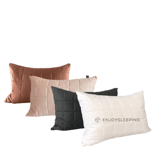 โปรโมชั่น :  ใหม่ สีพีช  enjoysleeping ปลอกหมอน กันเปื้อน กันน้ำลาย บุใย quilted pillow protector case หนา นุ่ม ปลอกกันเปื้อนหมอน ขนาด 19x29”