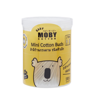 Baby Moby คอตตอนบัด หัวเล็ก เเละ หัวใหญ่ (มีแบบกระปุกเเละเเบบรีฟิว) สำลีก้าน สำลีก้านกระดาษ Mini & Big Cotton Buds