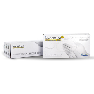 Innobic Lab ถุงมือสำหรับตรวจโรค แบบไม่มีแป้ง Latex Examination Gloves, Powder Free