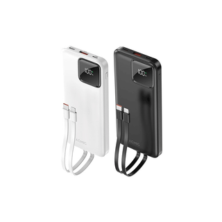 ACMIC AC10PRO Powerbank 10000mAh พาวเวอร์แบงค์ มีสายในตัว หน้าจอ LED จ่ายไฟช่อง USB รับประกัน 1 ปี