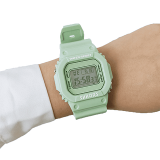โปรโมชั่น : UCOBUY ขายดีที่สุด กทม.1-2วันได้รับ นาฬิกาข้อมือ สีพาสเทล แฟชั่น มีไฟ LED แสดงผล 1224 ชั่วโมง ดิจิตอล ใส่ได้ทั้งหญิงและชาย สายนิ่ม ใส่สบาย 9 สี
