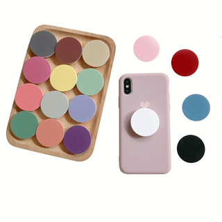กริ๊ปต็อก สีพื้น สำหรับติดโทรศัพท์มือถือ เข้ากันได้กับโทรศัพท์และแท็บเล็ตทุกรุ่น กริ๊ปแหวน ตัวติดมือถือไอริงที่จับมือถือ