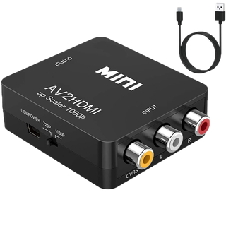กล่องอะแดปเตอร์แปลงวีดีโอ AV To HDMI 1080P Mini Av2Hdmi สําหรับ Hdtv