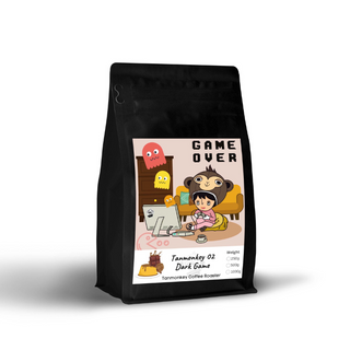 Tanmonkey Coffee Dark Game เมล็ดกาแฟคั่วเข้ม ไม่เปรี้ยว Brazil House Blend 250 g. (Caramel Pudding)
