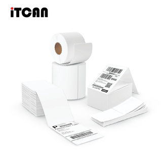  iTCAN สติ๊กเกอร์ กระดาษความร้อน 100x150 100x180 100x100 100x75mm ใบปะหน้า ไม่ใช้หมึกพิม 100*150
