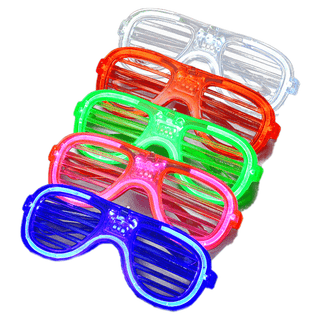 โปรโมชั่น : แว่นตาเรืองแสง มีหลอดไฟ LED แว่นตาเรืองแสง คริสต์มาส แว่นสงกรานต์ Luminous glasses