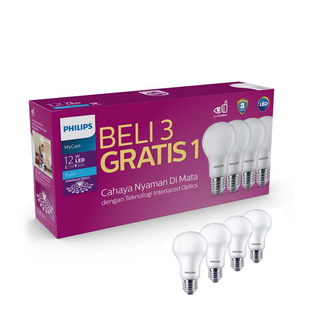 โปรโมชั่น : ❗❗ จัดส่งรวดเร็วในกรุงเทพ ❗❗PHILIPSแพ็คประหยัดสุดคุ้ม หลอดไฟ PHILIPS LED bulb 12W E27 Daylight แพ็ค 4 หลอด