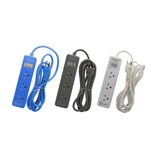 Anitech ปลั๊กไฟ มอก. 3ช่อง 1สวิตช์ สายยาว 3เมตร รุ่น H1033 รับประกันสูงสุด 10 ปี