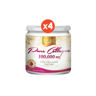 Real Elixir PURE COLLAGEN 100,000 mg. 4 กระปุก แถม Emergen-c 1 กล่อง