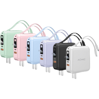 ACMIC A15 Powerbank 15000mAh พาวเวอร์แบงค์ชาร์จเร็ว PD20W มีสายชาร์จและขาปลั๊กในตัว หน้าจอ LED ประกัน1ปี