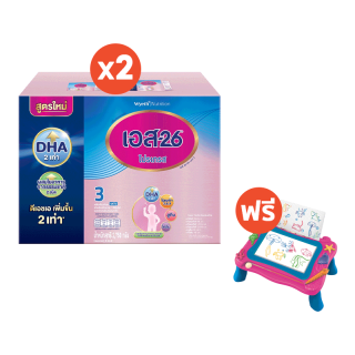 โปรโมชั่น : S-26 Progress นมผง เอส-26 โปรเกรส สูตร 3 ขนาด 2750 กรัม DHA x2 Packs รับฟรี Progress Learning Table จำนวน 1 ชิ้น