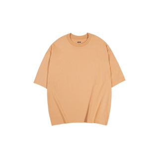 Yuedpao เสื้อยืด Oversize Fall winter รับประกันไม่ย้วย 2 ปี ผ้าหนาทรงสวย ยับยากรีดง่าย เสื้อยืดสีพื้น สี Peach bloom
