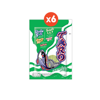 TARO ปลาเส้น รสสาหร่ายเกาหลี 20 กรัม (แพ็ค 6)
