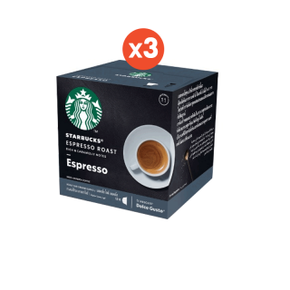 [ส่งฟรี] STARBUCKS BY NESCAFE DOLCE GUSTO ESPRESSO DARK ROAST 12แคปซูล/กล่อง (3กล่อง)