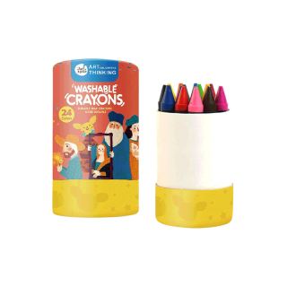 Joan Miro ดินสอสีเทียนสำหรับเด็ก Durable Wax Crayons สีเทียนปลอดสารพิษสำหรับเด็ก ของเล่นเสริมพัฒนาการเด็ก 2-3 ขวบขึ้นไป