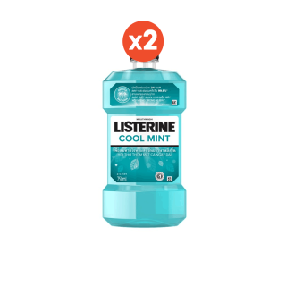 ลิสเตอรีน น้ำยาบ้วนปาก คูลมินต์ 750มล. แพ็คคู่ Listerine mouthwash Coolmint 750ml. Twinpack