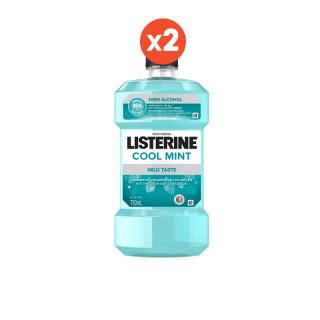 ลิสเตอรีน น้ำยาบ้วนปาก คูลมินต์ ซีโร่ 750มล. แพ็คคู่ Listerine mouthwash Zero 750ml. Twinpack