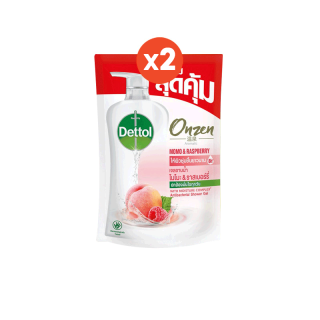 โปรโมชั่น : Dettol เดทตอล เจลอาบน้ำ สบู่เหลวเดทตอล ออนเซ็น สูตรโมโมะ  ราสเบอร์รี่ 410มล.X2
