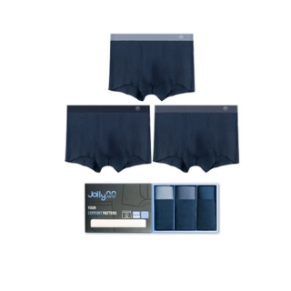 Jollynn Men 3 Pack Modal Trunks (3 Colors) กางเกงในชาย เนื้อผ้าเป้าเสริมผ้าตาข่าย ใส่กระชับ