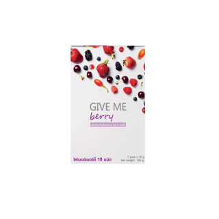 GIVE ME Berry Plus กีฟมี เบอร์รี่ ไฟเบอร์ พลัส (ตราวิษามิน) มีไฟเบอร์จากเบอร์รี่ 10 ชนิด (จำนวน 1 กล่อง 7 ซอง)