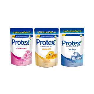 โปรโมชั่น Flash Sale : [มี 4 สูตรให้เลือก] Protex โพรเทคส์ ครีมอาบน้ำ 400 มล. ถุงเติม รวม 6 ถุง Protex Liquid soap Refill x6 (Propolis / Icy cool / Blossom care / Peony & Pomegranate)