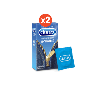 Durex ดูเร็กซ์ เอ็กซ์พลอร์ ถุงยางอนามัยแบบมาตรฐาน ผิวเรียบ ถุงยางขนาด 52.5 มม.10 ชิ้น x 2 กล่อง (20 ชิ้น) Durex Explore