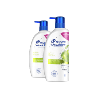 [แพคคู่] Head & Shoulders แชมพูขจัดรังแค สูตร แอปเปิ้ลเฟรช 370 มล x2 ขวด|Anti Dandruff Shampoo Apple Fresh 370ml x2