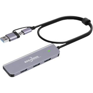 GOOJODOQ🇹🇭 อะแดปเตอร์ฮับ USB Type-C การ์ดรีดเดอร์ HDMI VGA RJ45 USB C เป็น USB 3.0 สําหรับ Macbook Pro