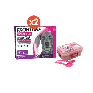 โปรโมชั่น : ชุดสุดคุ้ม FRONTLINE TRI-ACT Size L สำหรับสุนัข 20-40 kg จำนวน 2 กล่อง รับ กล่องข้าว FRONTLINE 1 กล่อง