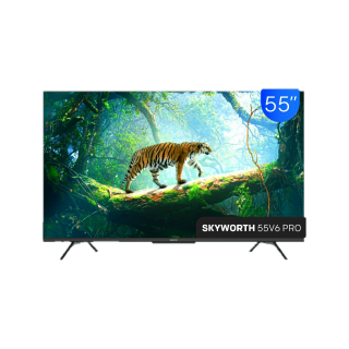 [รับประกัน 5 ปี + ส่งฟรีไม่มีขั้นต่ำ] SKYWORTH 55 นิ้ว Google SmartTV 4K รุ่น 55V6 PRO รองรับ Netflix/Youtube/Google Pl