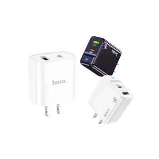 [รุ่นอัพเกรด] HOCO C80 Plus / HK27 หัวชาร์จเร็ว 2 พอร์ต รองรับ PD 20W + QC 3.0 สำหรับ iOS 14, Android, Huawei, Samsung