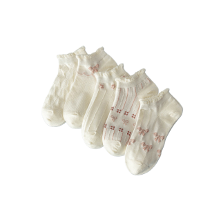 โปรโมชั่น : ถุงเท้าผู้หญิง ถุงเท้าลายน่ารัก ๆ สไตล์เกาหลี ญี่ปุ่น อุ่น นุ่ม ใส่สบาย SC8614