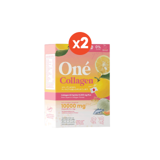 [ONEJUNE ลด 100.-]โอเน่ คอลลาเจน (One’ Collagen) คอลลาเจน ไดเปปไทด์ 10,000 มิลลิกรัม set ผิวใส 2 กล่อง 20 ซอง