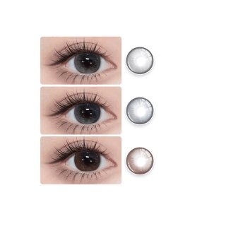 MIDROO คอนแทคเลนส์บิ๊กอาย Butter Bean สีกาแฟนมเกาลั Coffee/ Gray/ Blue 1คู่ -14.2mm